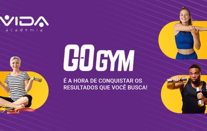 Ilustração com três públicos da metodologia gogym, acompanhado do título: "É a hora de conquistar os resultados que você busca!"